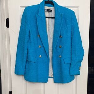Zara Women's Vibrant Turquoise Blazer